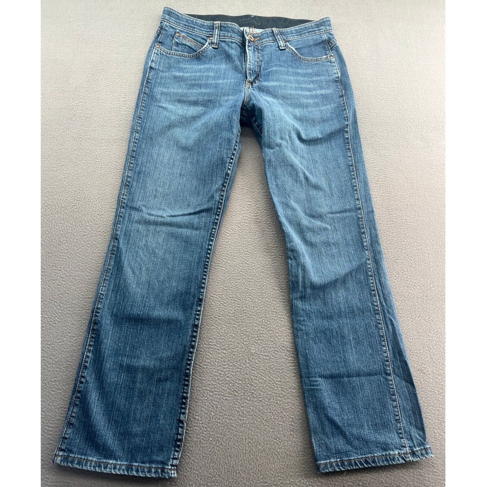 Wrangler Jeans Womens Sz 9/10 Q Baby Medium Wash Bootcut No Gap Waist
